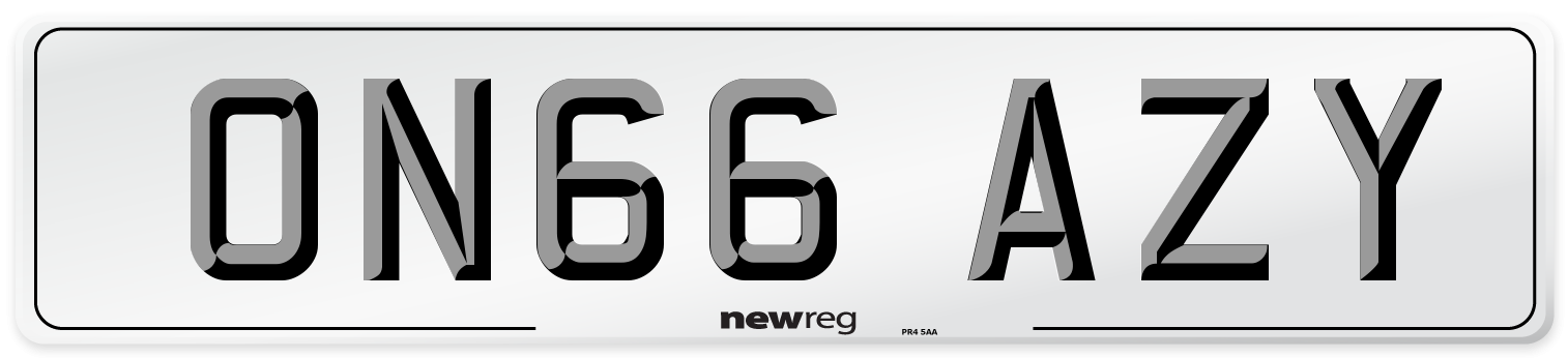 ON66 AZY Number Plate from New Reg